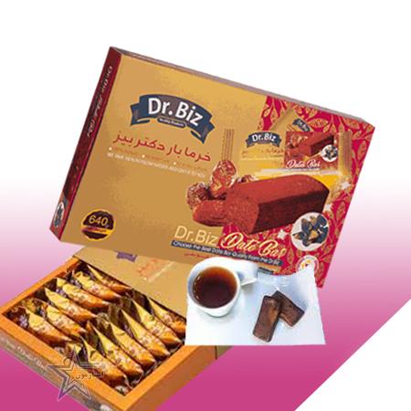 خرمابار پذیرایی شکلاتی (ترکیب خرما و هسته خرما با طعم دارچین)