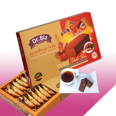 خرمابار پذیرایی شکلاتی طبیعی(ترکیب خرما و هسته خرما با طعم خرما)