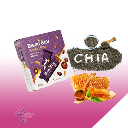 پروتئین بار چیا(6 شاسه داخل یک بسته)